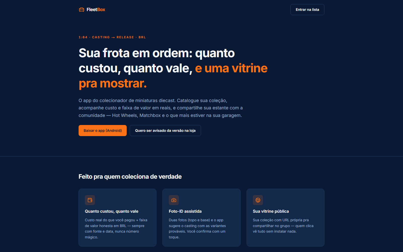 FleetBox — Coleção de miniaturas