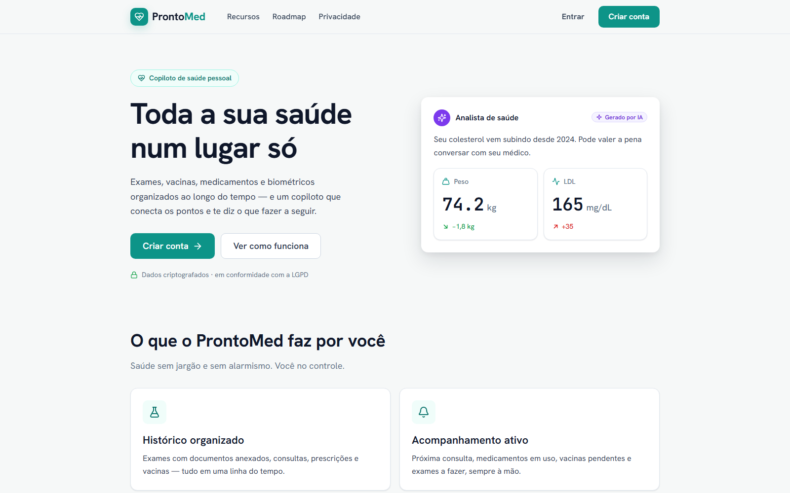 ProntoMed — Copiloto de saúde